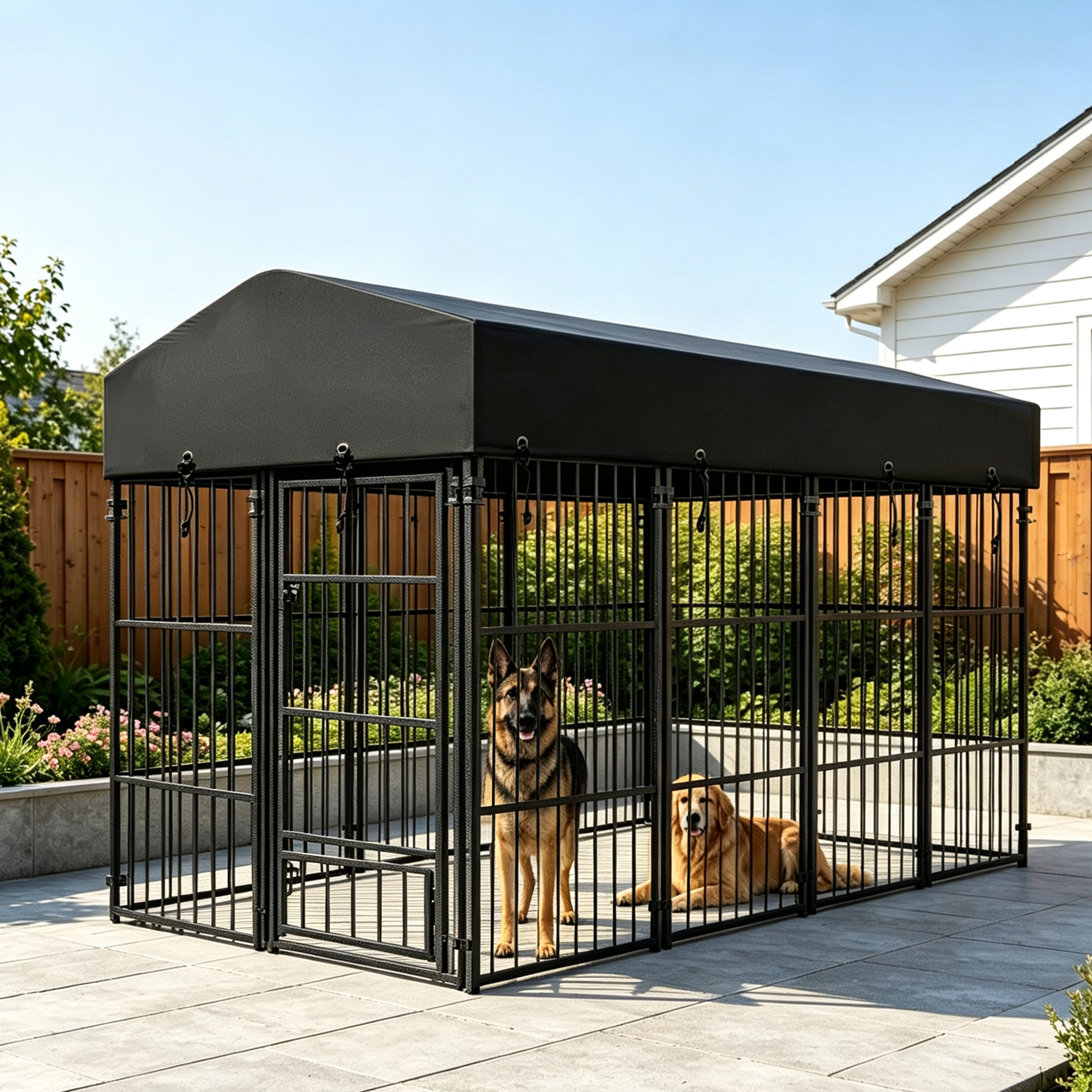 BingoPaw Outdoor Covered Dog Pen & Reviews | Wayfair